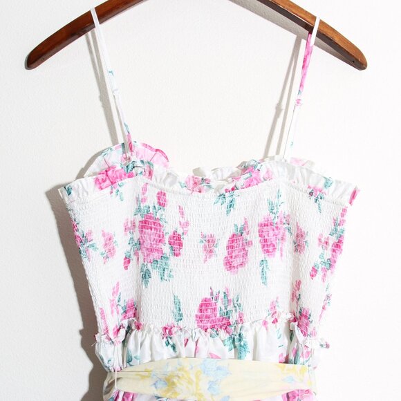 LoveShackFancy x Target Elise Smocked Tiered Dress Floral Midi Smocked Size XS - Picture 11 of 16